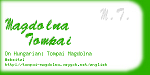 magdolna tompai business card
